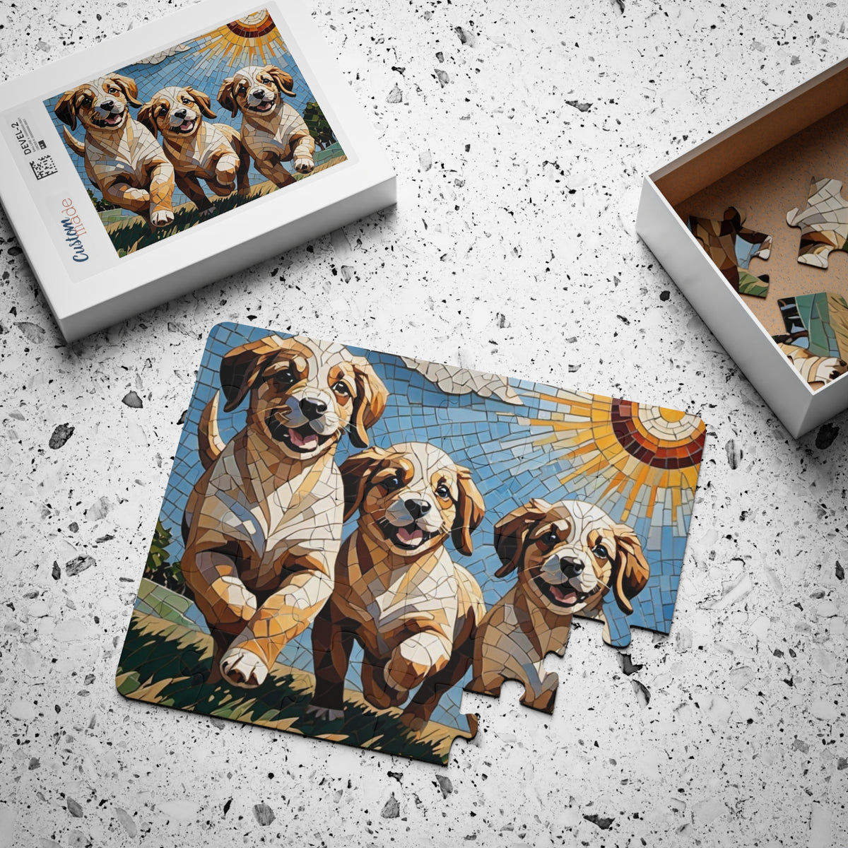 Kids' Puzzle, 30-Piece Puppies Playing, Fun activity for Toddlers