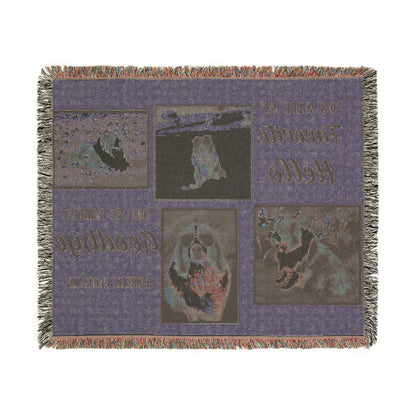 Custom Pet Memorial Woven Throw Blanket | Personalized Dog Photo Blanket | Rainbow Bridge Gift | Memorial Gift for Dog Lover | Custom Keepsake Throw