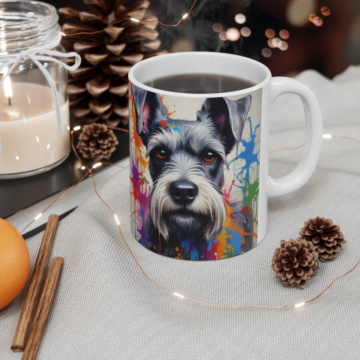 Schnauzer Ceramic Mug, (11oz, 15oz)