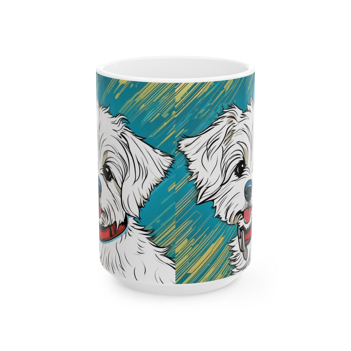 Cartoon Westie Ceramic Mug, (11oz, 15oz)