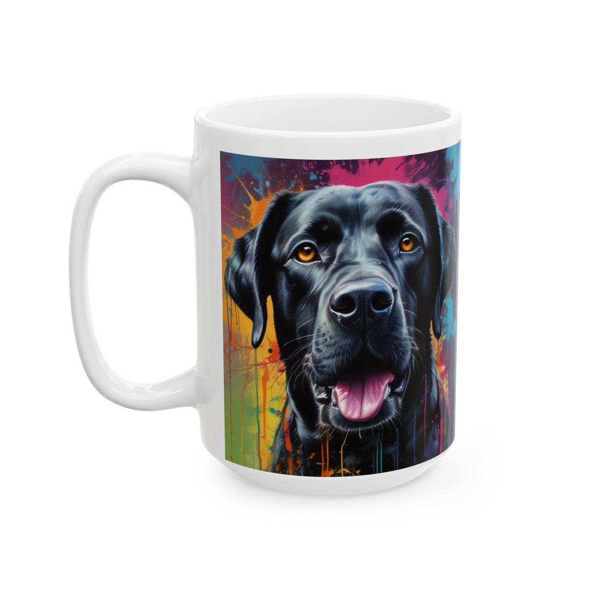 Graffiti Style Black Lab Mug - Labrador Retriever