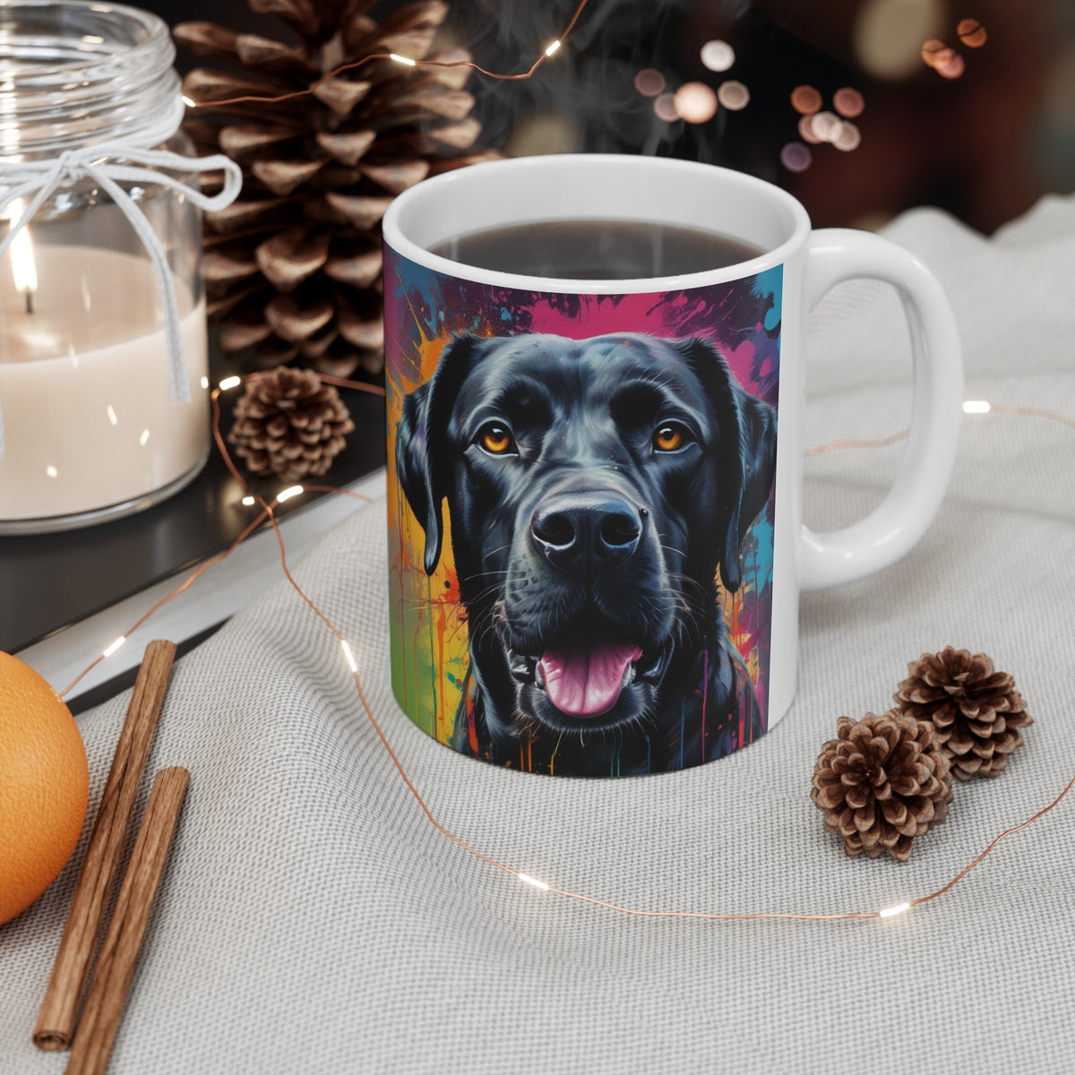 Graffiti Style Black Lab Mug - Labrador Retriever