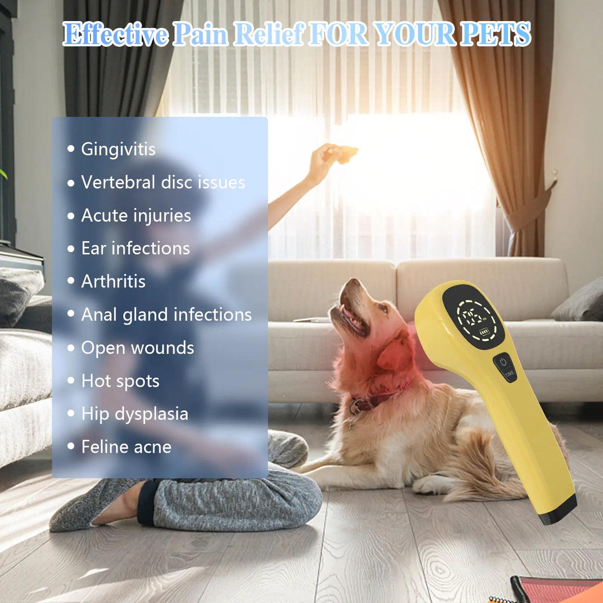 Red Light Therapy  for Pets & Horses - Handheld Cold Laser Therapy for Muscle&Joint Pain from Pet Arthritis Infrared Light Therapy