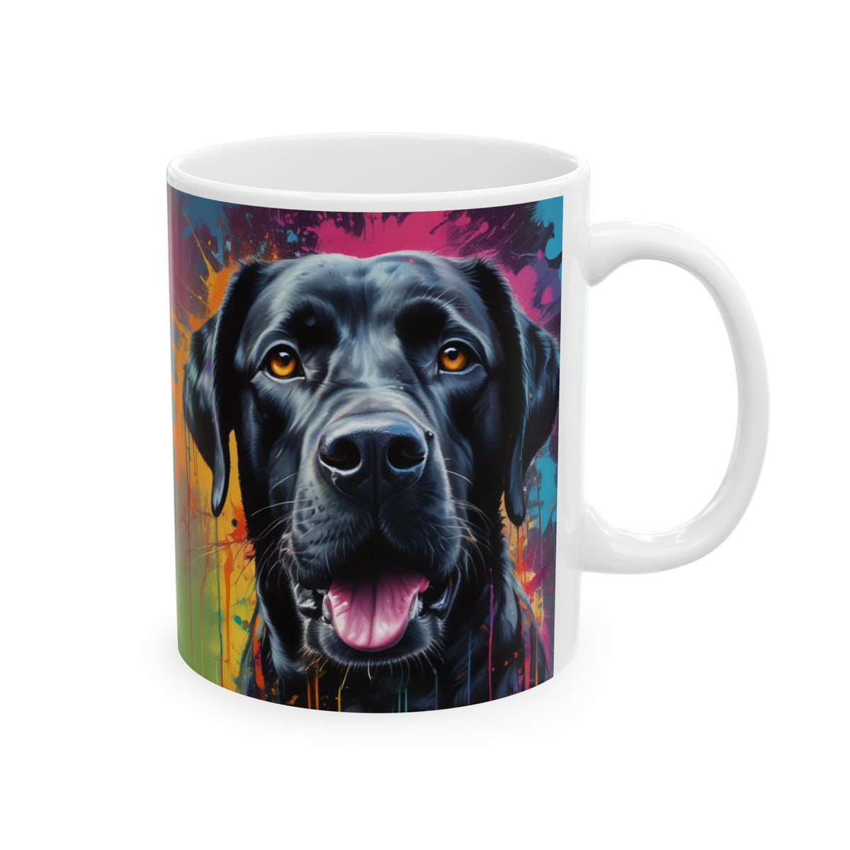 Graffiti Style Black Lab Mug - Labrador Retriever