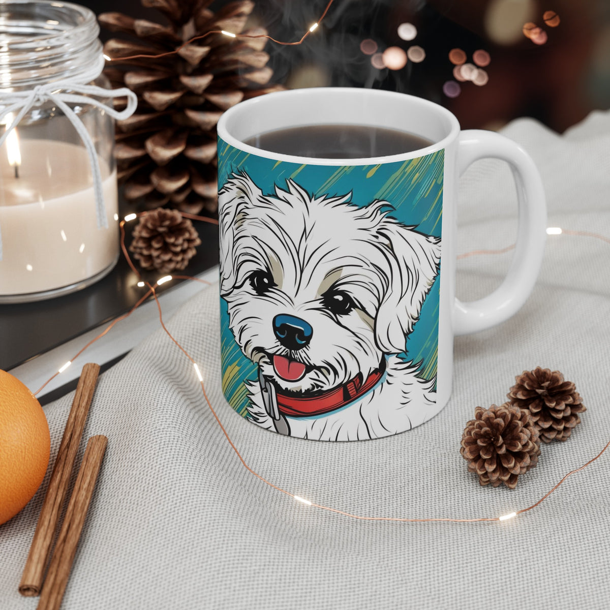 Cartoon Westie Ceramic Mug, (11oz, 15oz)