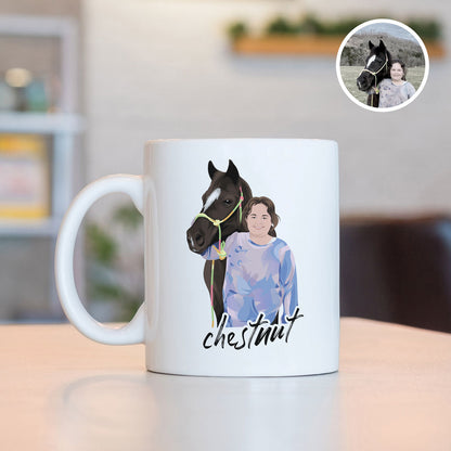 Custom Horse Drawing Mug -