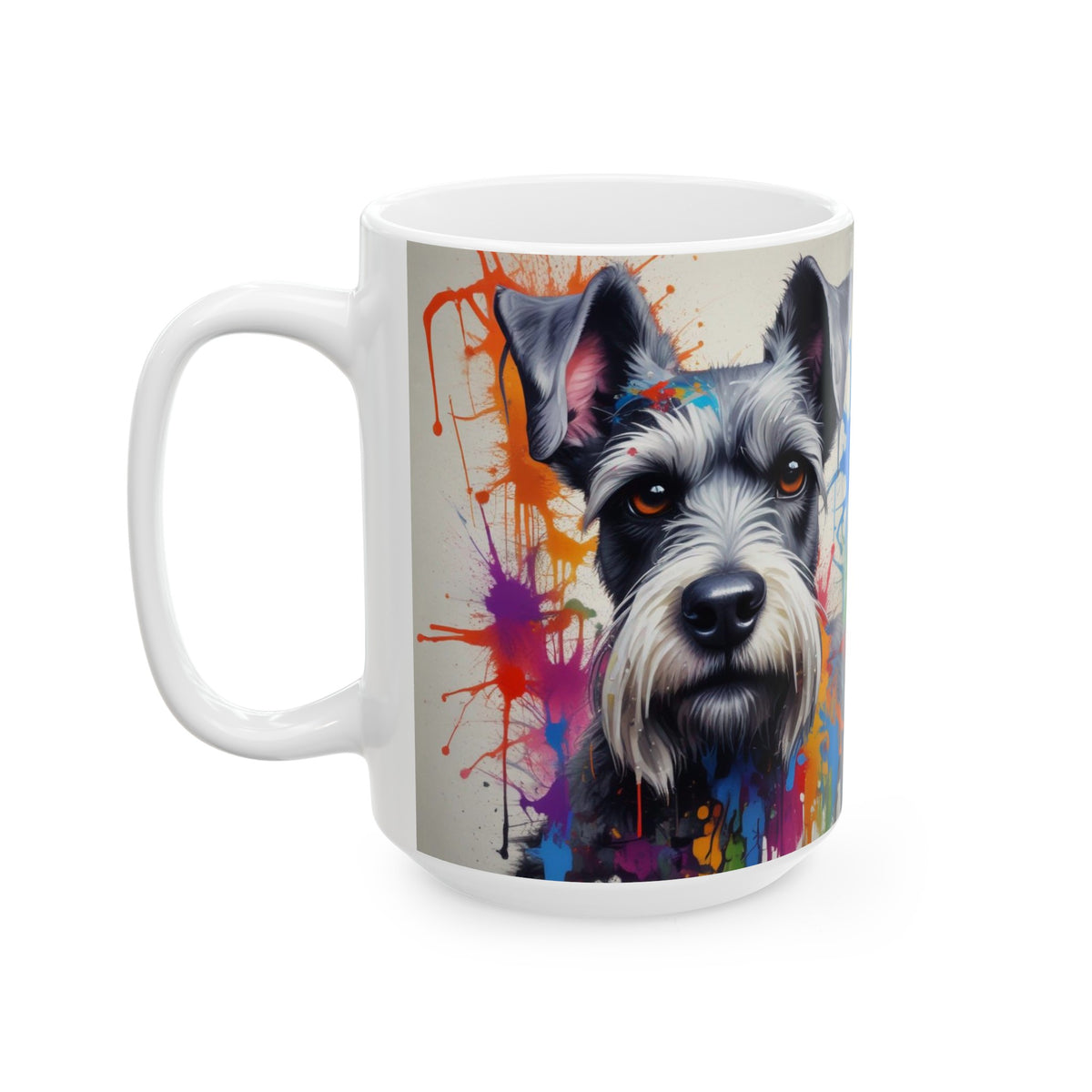 Schnauzer Ceramic Mug, (11oz, 15oz)