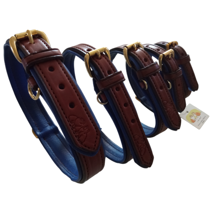 Leather Pet Collar | Luxury Dog Collar | Brown Leather Collar | Havana Brown Collar | Amish Made | Amish Dog Collar | High Quality Collar