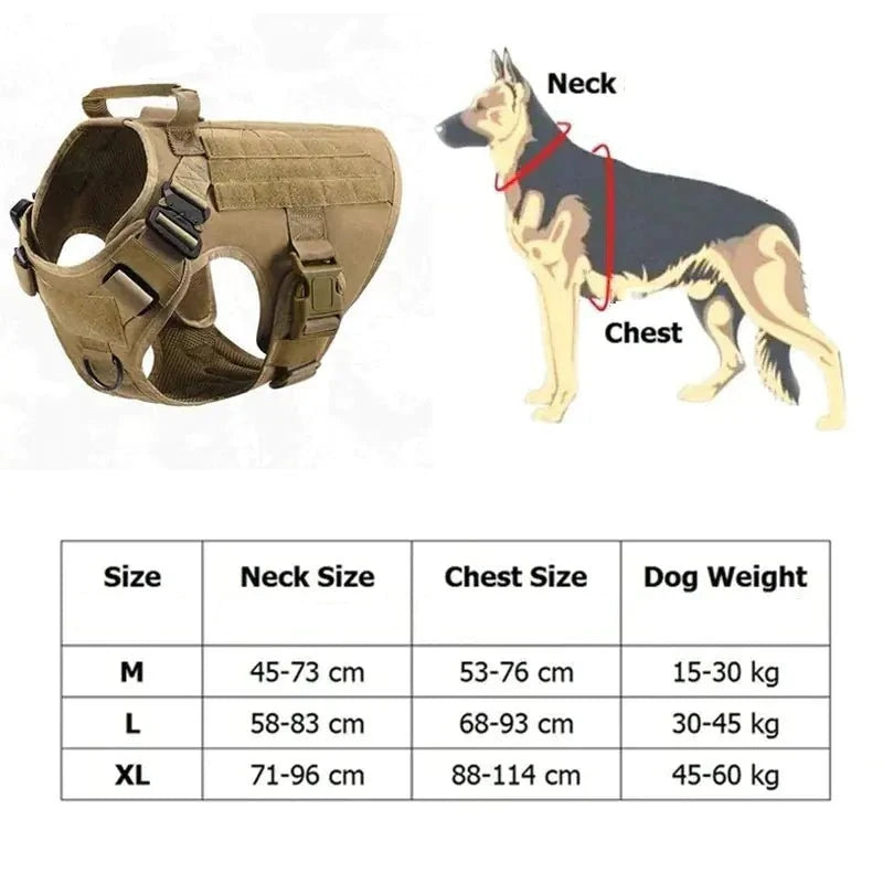 Metal Buckle Tactical Dog Harness
