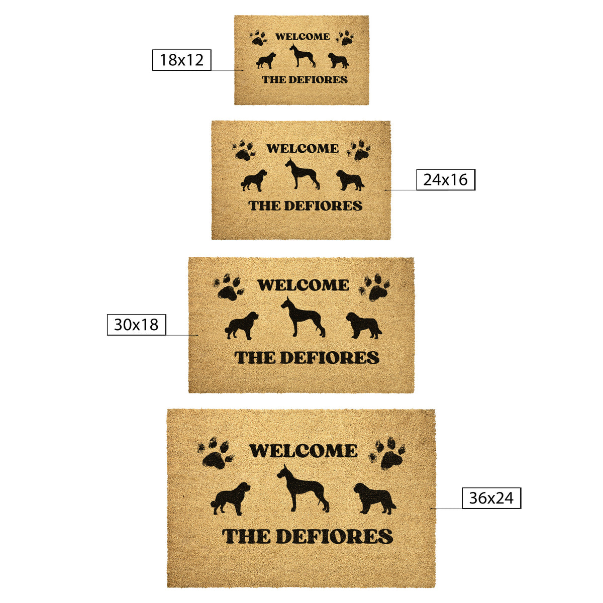 Personalized welcome mat