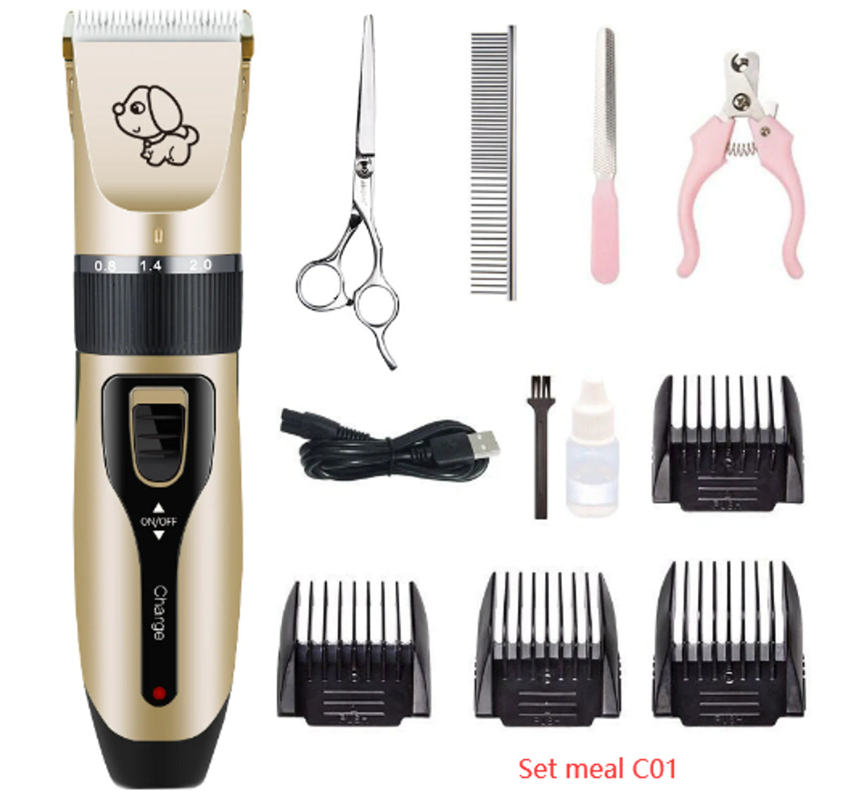 Dog Grooming - Hair Clippers Trimmer Set