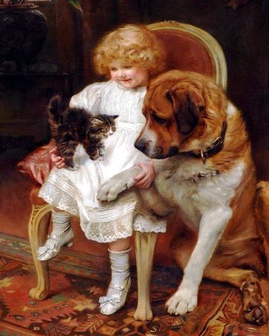 Kiss And Be Friends by Arthur J. Elsley - Art Print