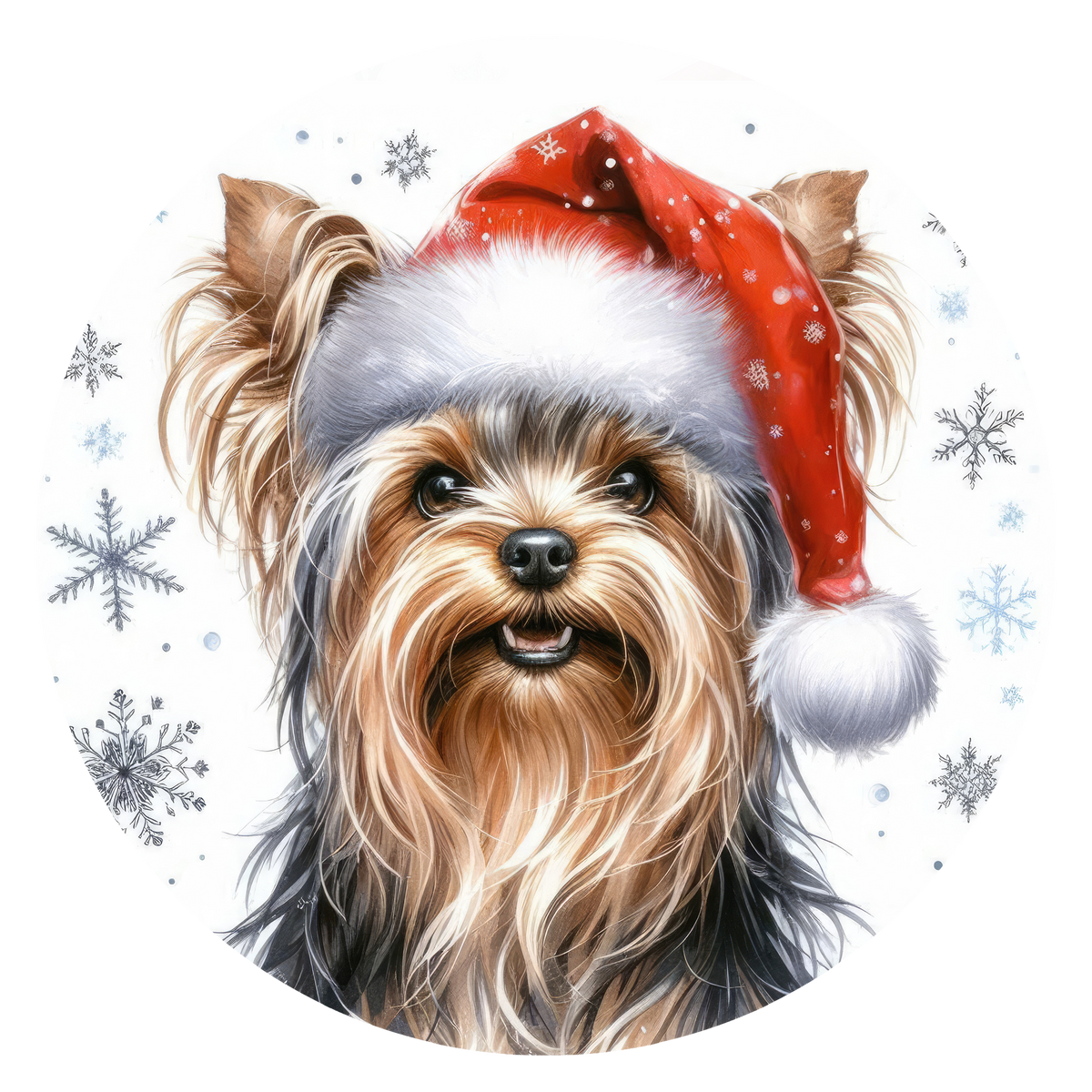 Santa Dog Ornament - Pet Ornament -Customizable - Personalized  - Great Gift - Most Breeds Available.