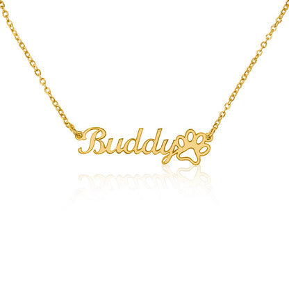 Personalized Pet Remembrance Necklace - Memorial to a Best Friend - No Longer By My Side, Forever In My Heart
