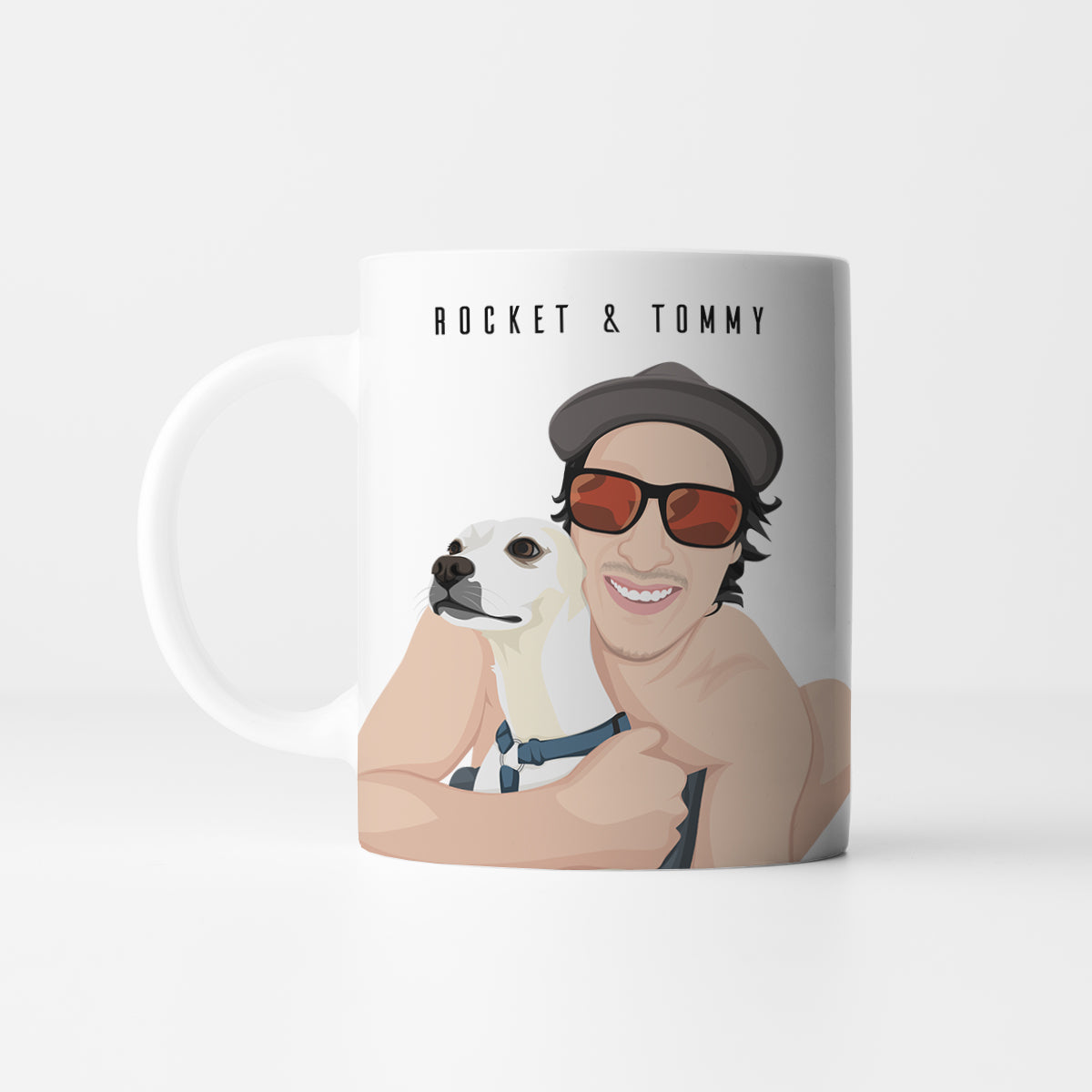 Personalized Dog and Owner Mug - Custom Artwork from Your Photo