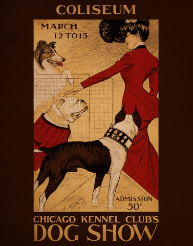 Vintage Dog Show Poster - Chicago Kennel Club - 11 x 14" UNFRAMED
