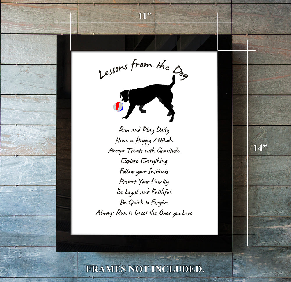 Lessons From a Dog - UNFRAMED 11 x 14" Print