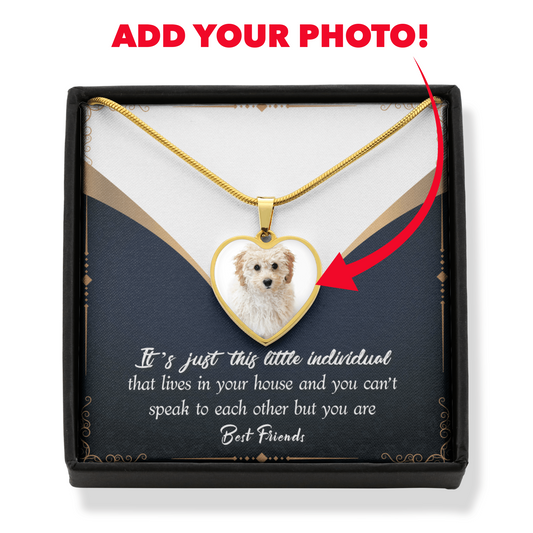 Custom Photo Heart Necklace - Best Friends