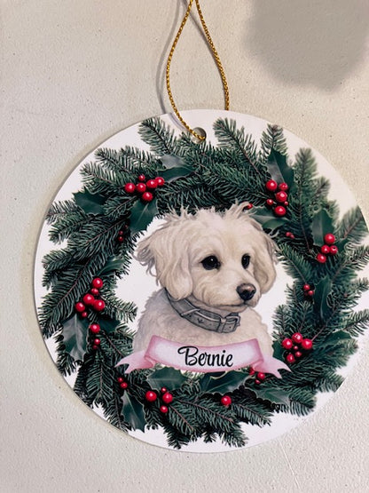 Pet Ornament -Customizable - Personalized - Photo Ornament - Great Gift, Pet Memorial, Family Portrait