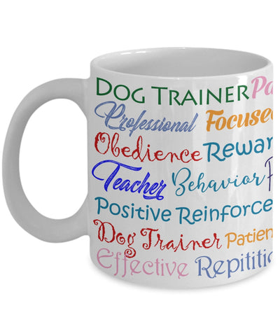 Dog Trainer Mug | Dog Coach Mug | Dog Handler Mug | Animal Trainer Cup |Pet Trainer Mug |Word Cloud Mug |Occupation Mug |Mug For Dog Trainer